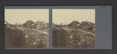 Stereobeeld Gustaaf Drossens, Boesinghe: het dorp (1916)