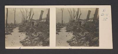 Stereobeeld Gustaaf Drossens, Boesinghe: de 1ste lijn (1916)