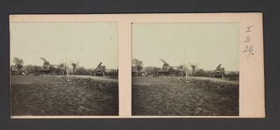 Stereobeeld Gustaaf Drossens, Woesten: kanonnen tegen vliegers (Mei 1917)