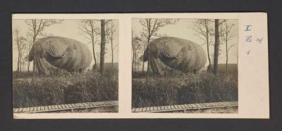 Stereobeeld Gustaaf Drossens , Eikhoek: kabel-ballon (1916)
